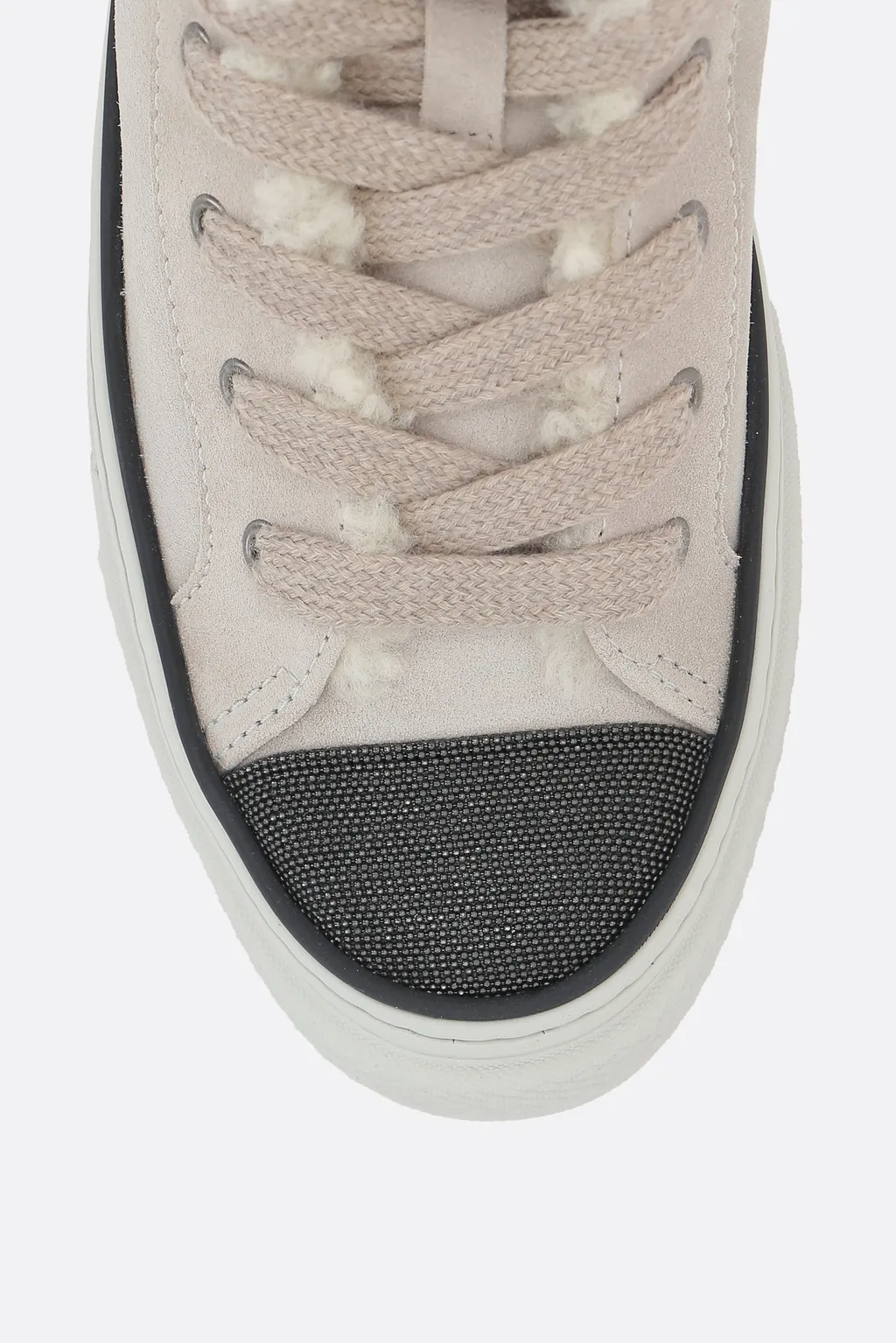 Jewelled Toe Mid-Top Sneakers