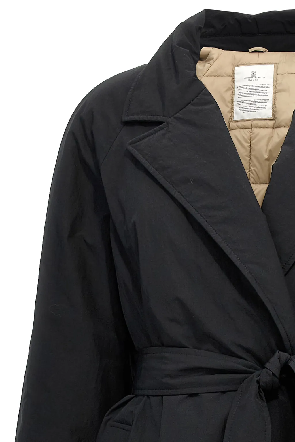 Long Belted Down Coat