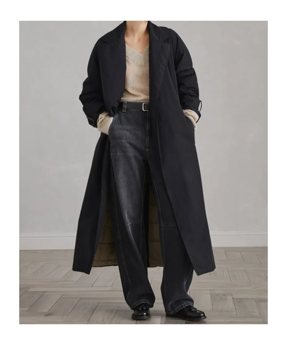 Long Belted Down Coat