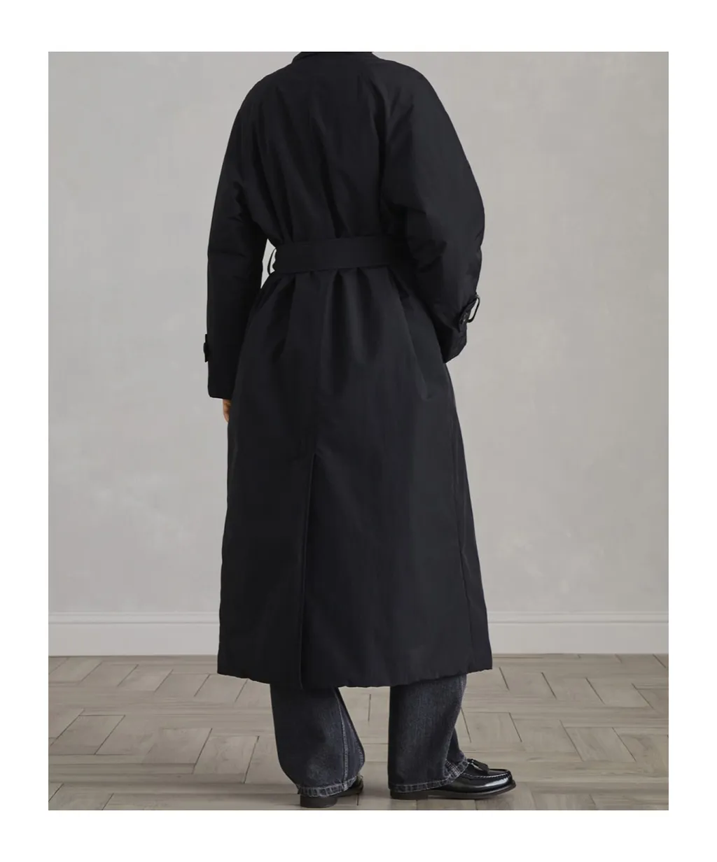 Long Belted Down Coat