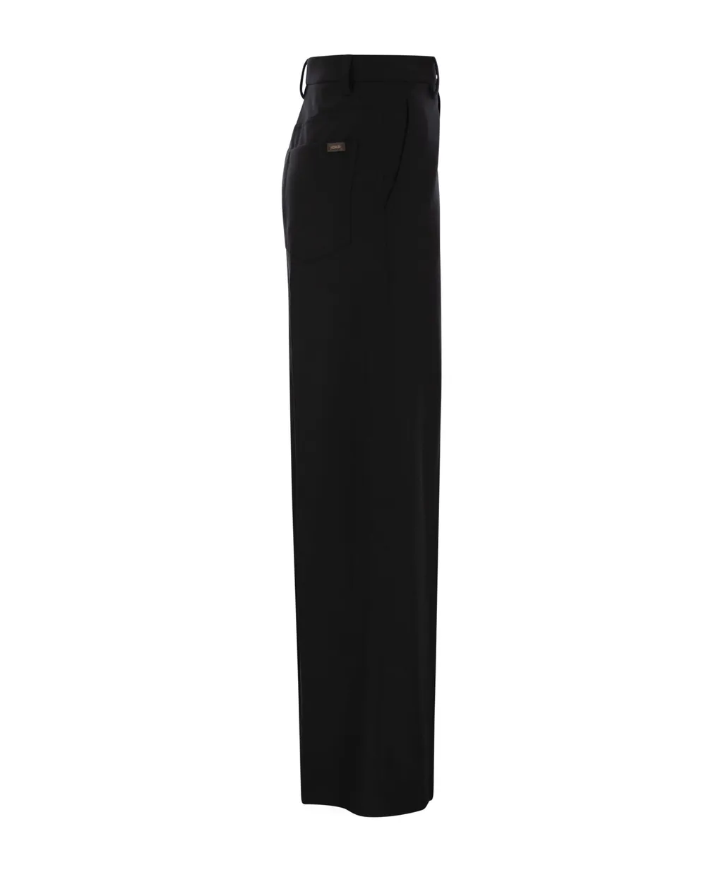 High-Waist Wide-Leg Trousers