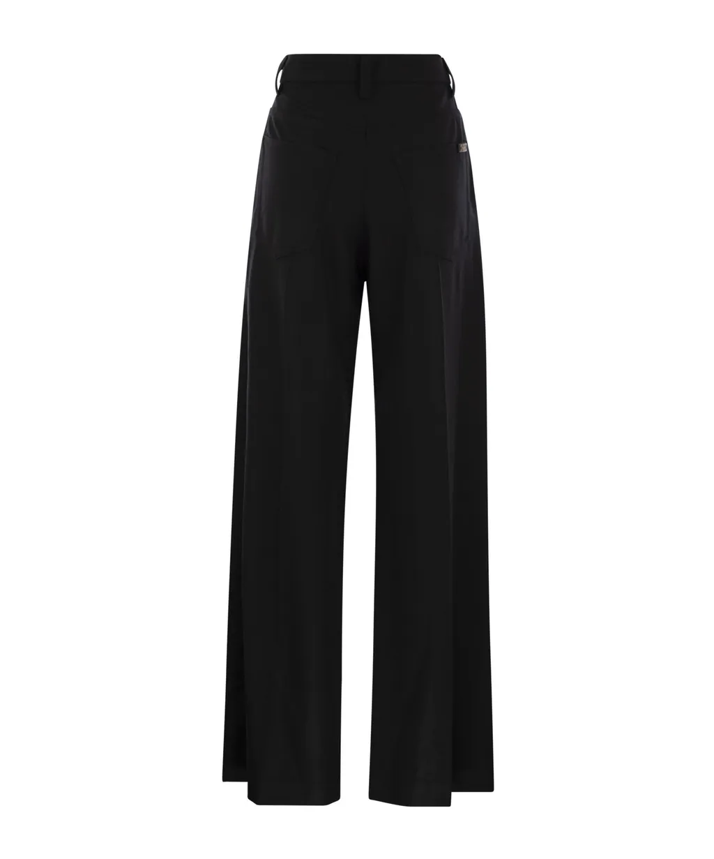 High-Waist Wide-Leg Trousers