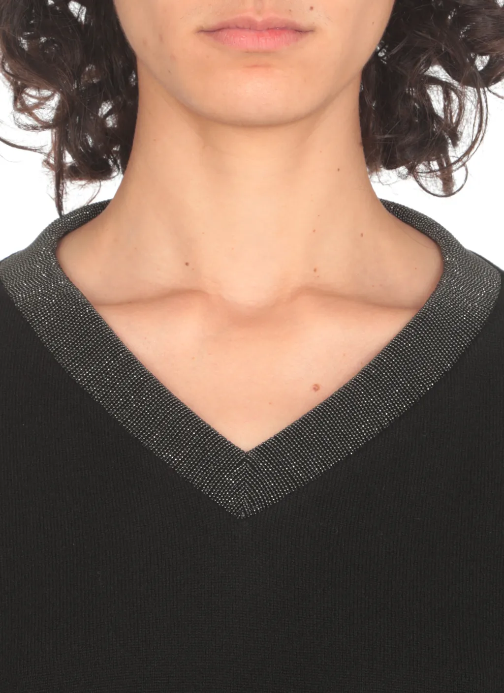 V-Neck Embellished Jumper