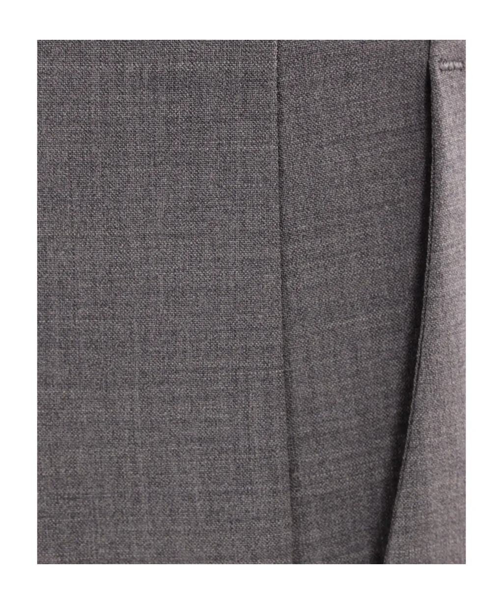 Melange-Effect Tailored Trousers