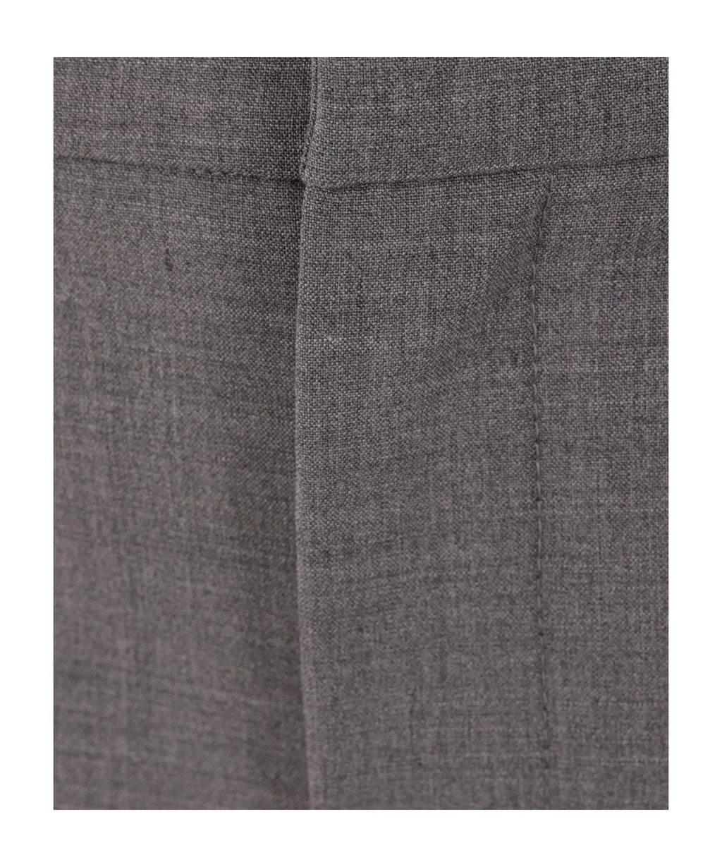 Melange-Effect Tailored Trousers