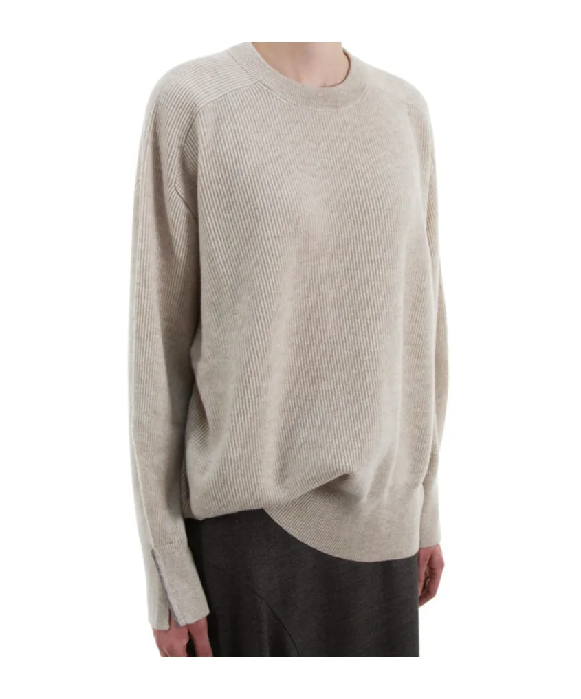 Crewneck Knitted Boxy Pullover