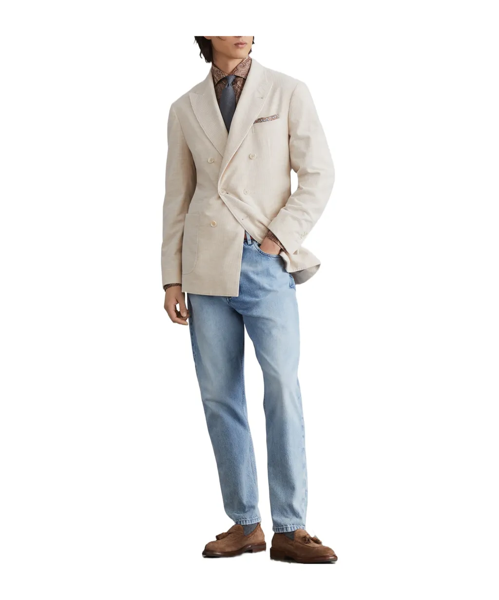 Corduroy Double Breasted Deconstructed Blazer