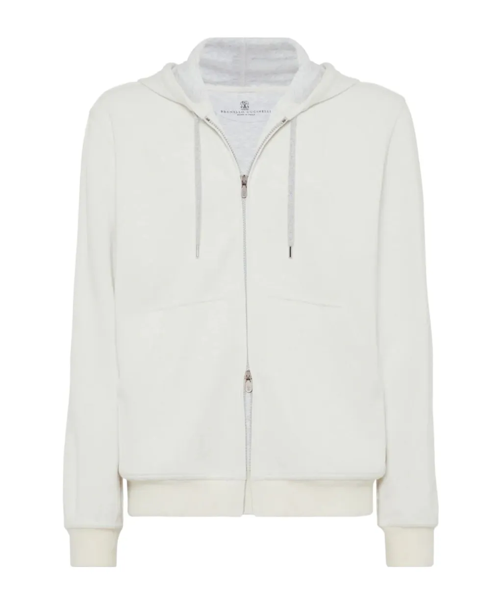 Zip-Up Jersey Hoodie