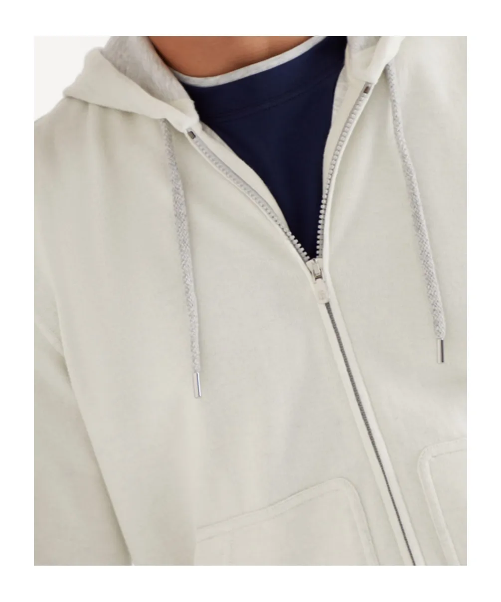 Zip-Up Jersey Hoodie