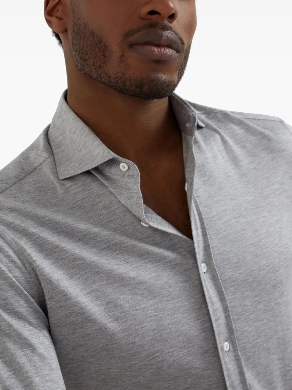 Long-Sleeved Buttoned Shirt