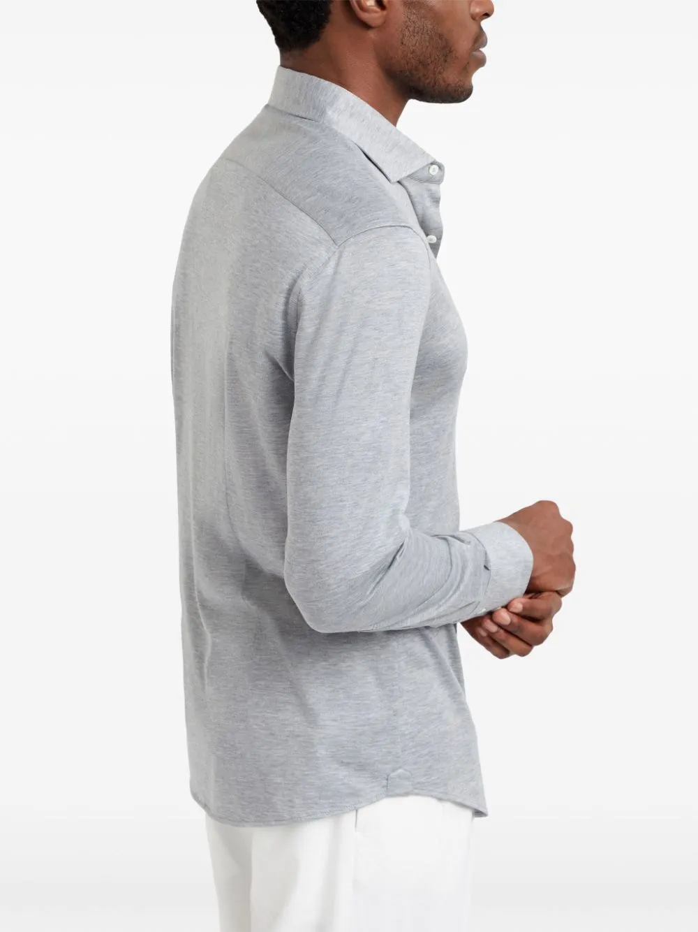 Long-Sleeved Buttoned Shirt