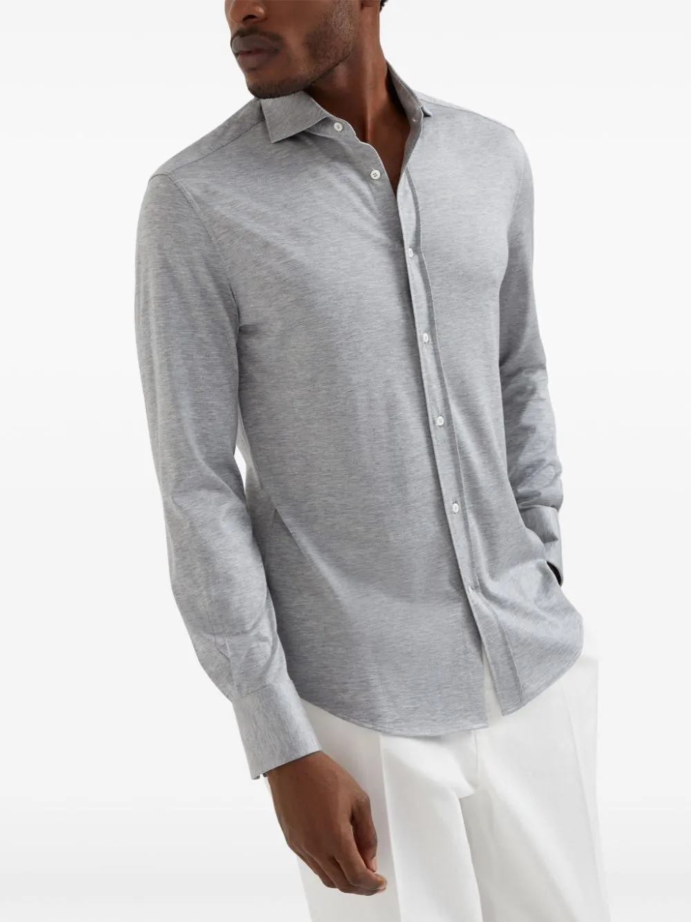 Long-Sleeved Buttoned Shirt