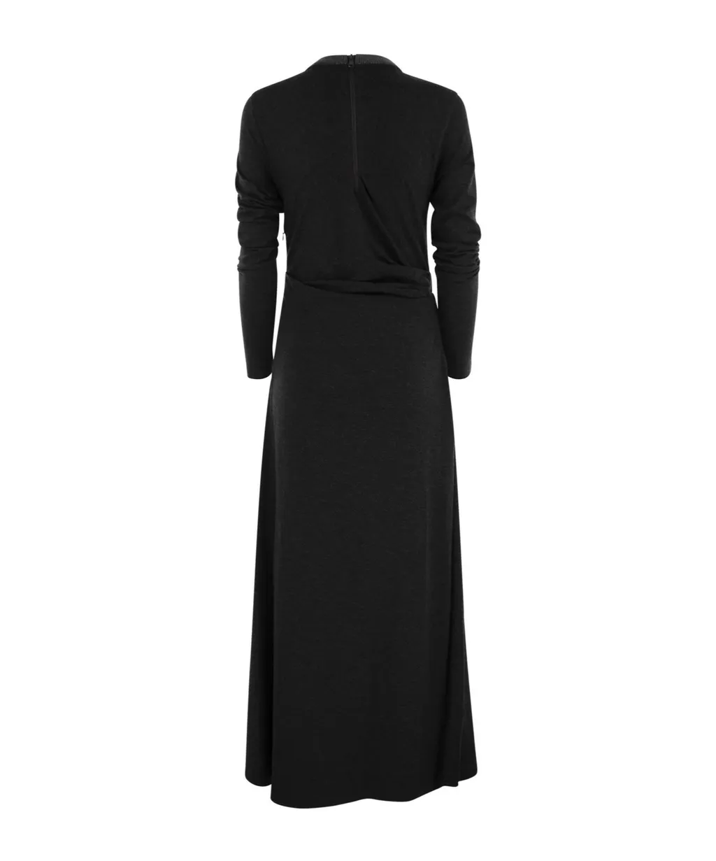 Crewneck Draped Dress