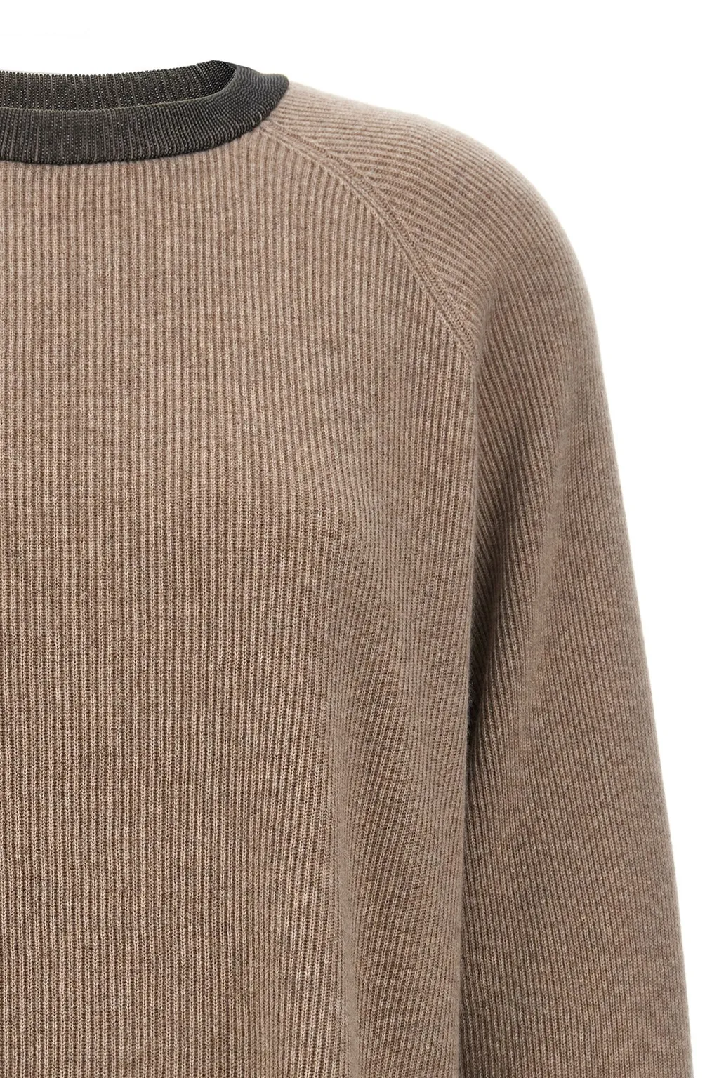 Crewneck Ribbed Knit Jumper