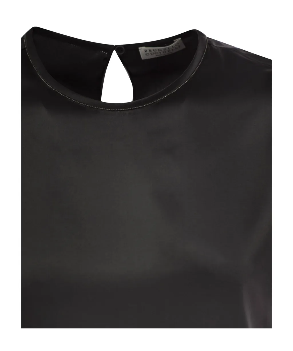 Monil Chain Satin T-Shirt