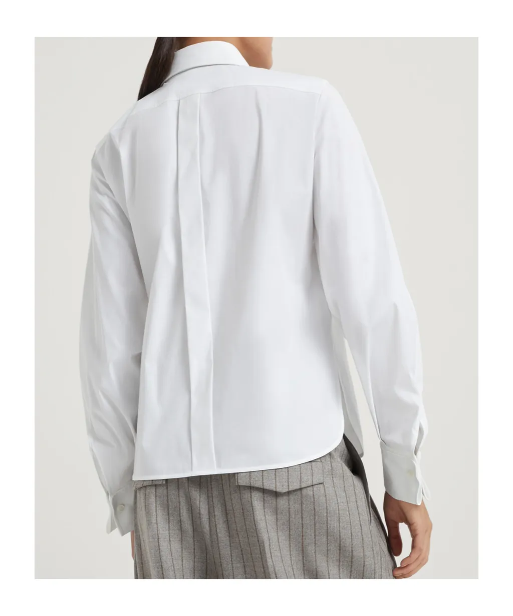 Embellished Stretch Poplin Shirt