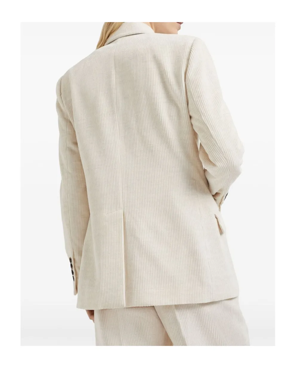 Double-Breasted Corduroy Blazer