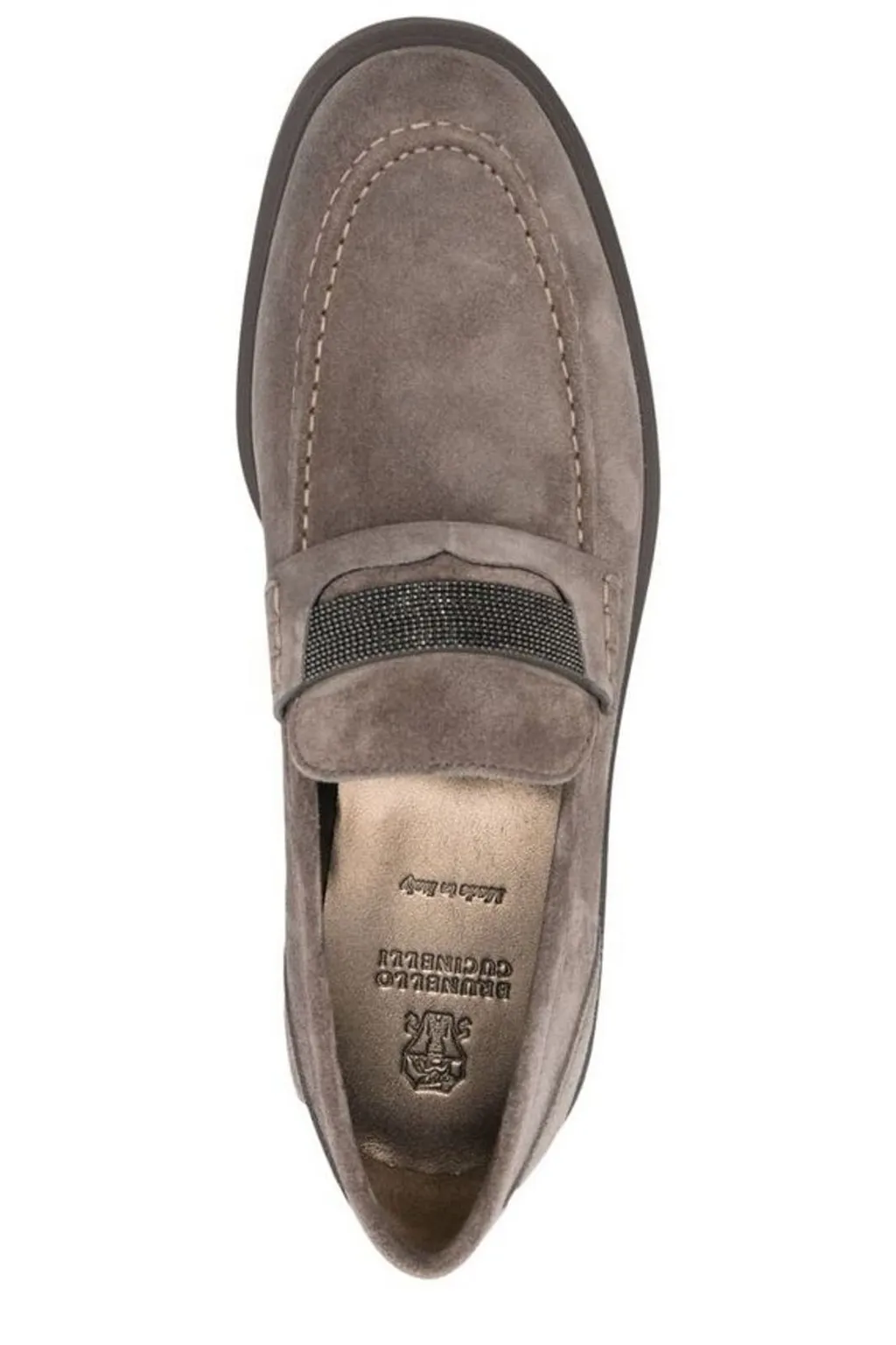 Beaded Almond Toe Penny Loafers