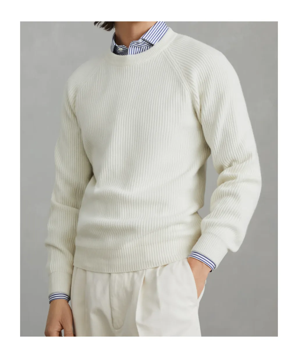 Crewneck Ribbed-Knit Jumper