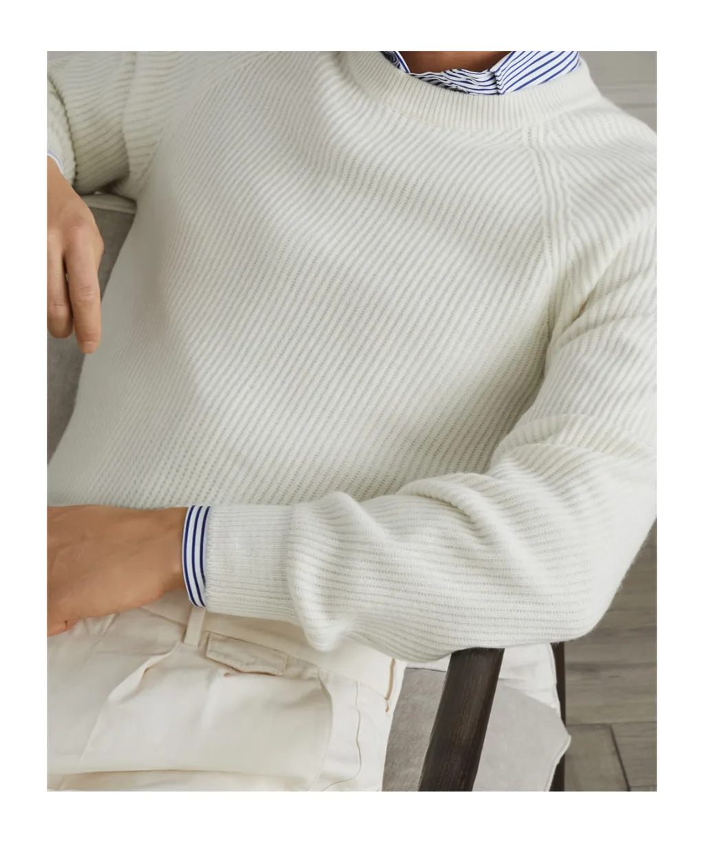 Crewneck Ribbed-Knit Jumper