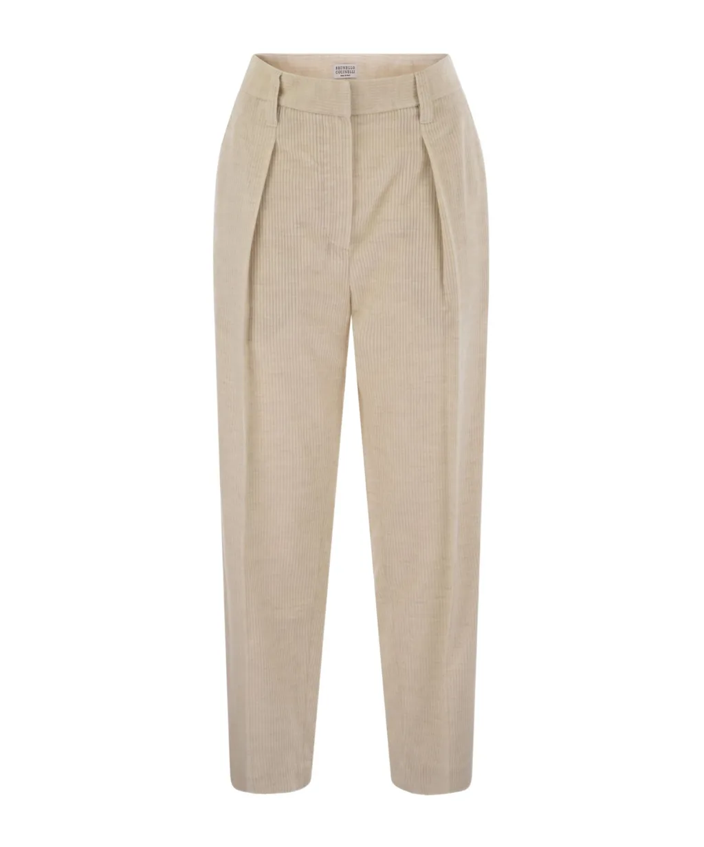 Monili-Embellished Tailored Pants