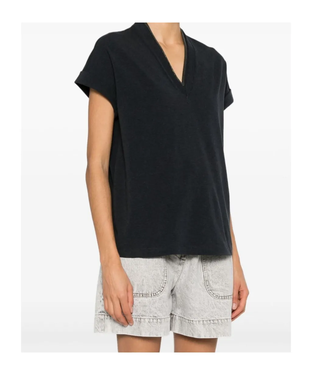 Monili-Chain Cotton T-Shirt