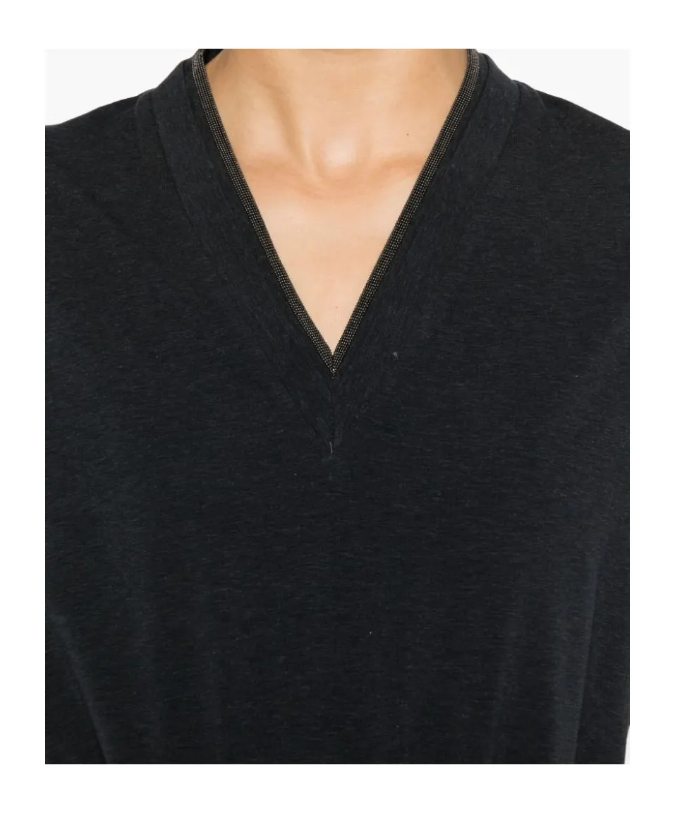 Monili-Chain Cotton T-Shirt