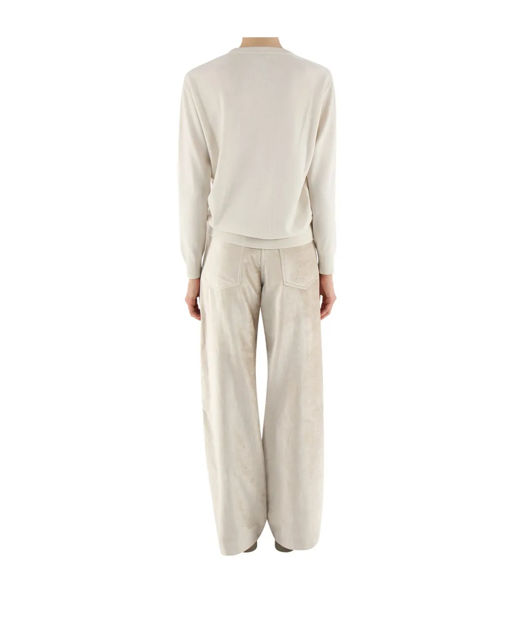 Zipped Wide Leg Trousers