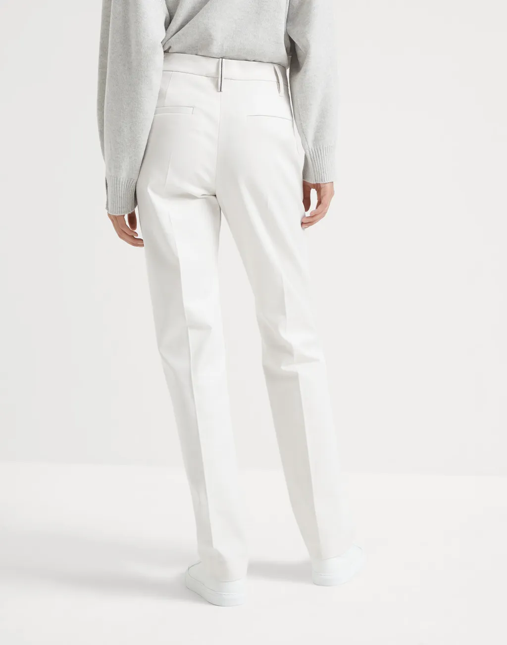 Monili-Embellished Straight Leg Trousers