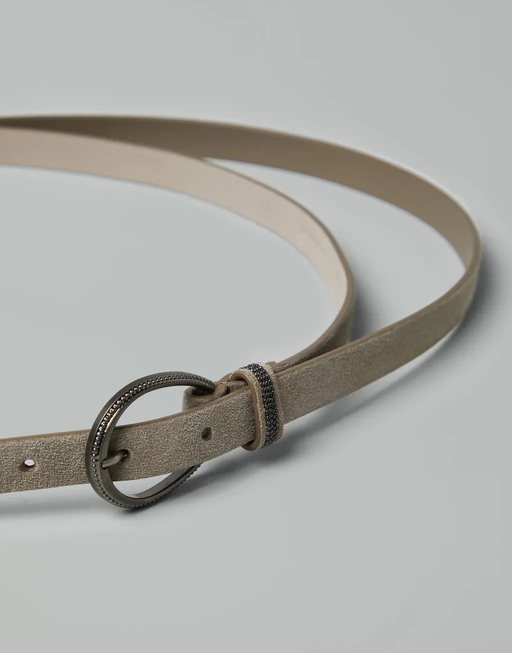 Monili-Embellished Buckled Belt