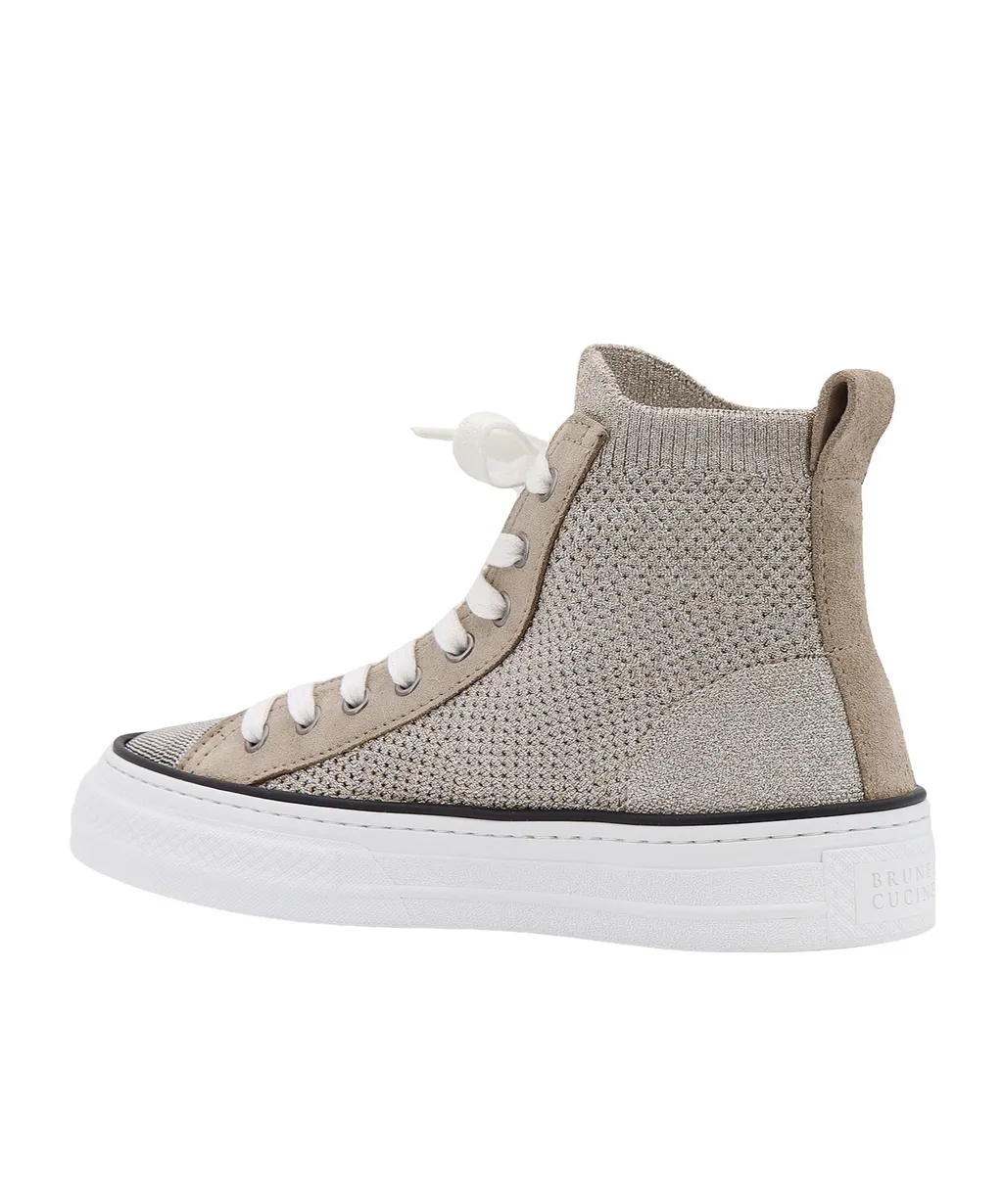 High-Top Knit Sneakers