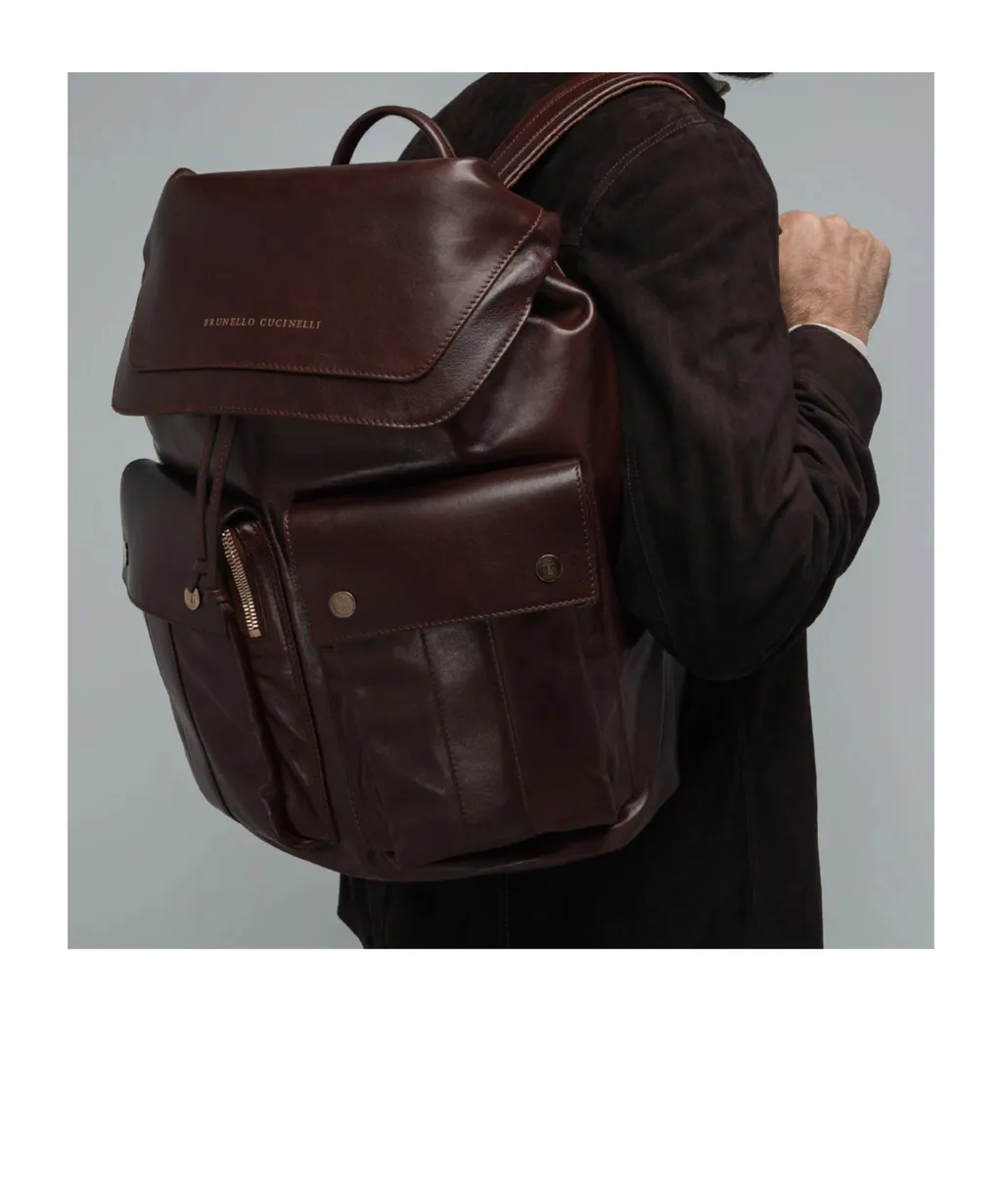 Logo Embossed Backpack
