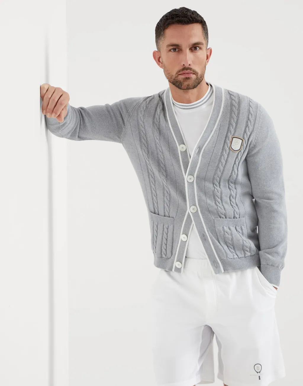 Logo Patch Knitted Cardigan