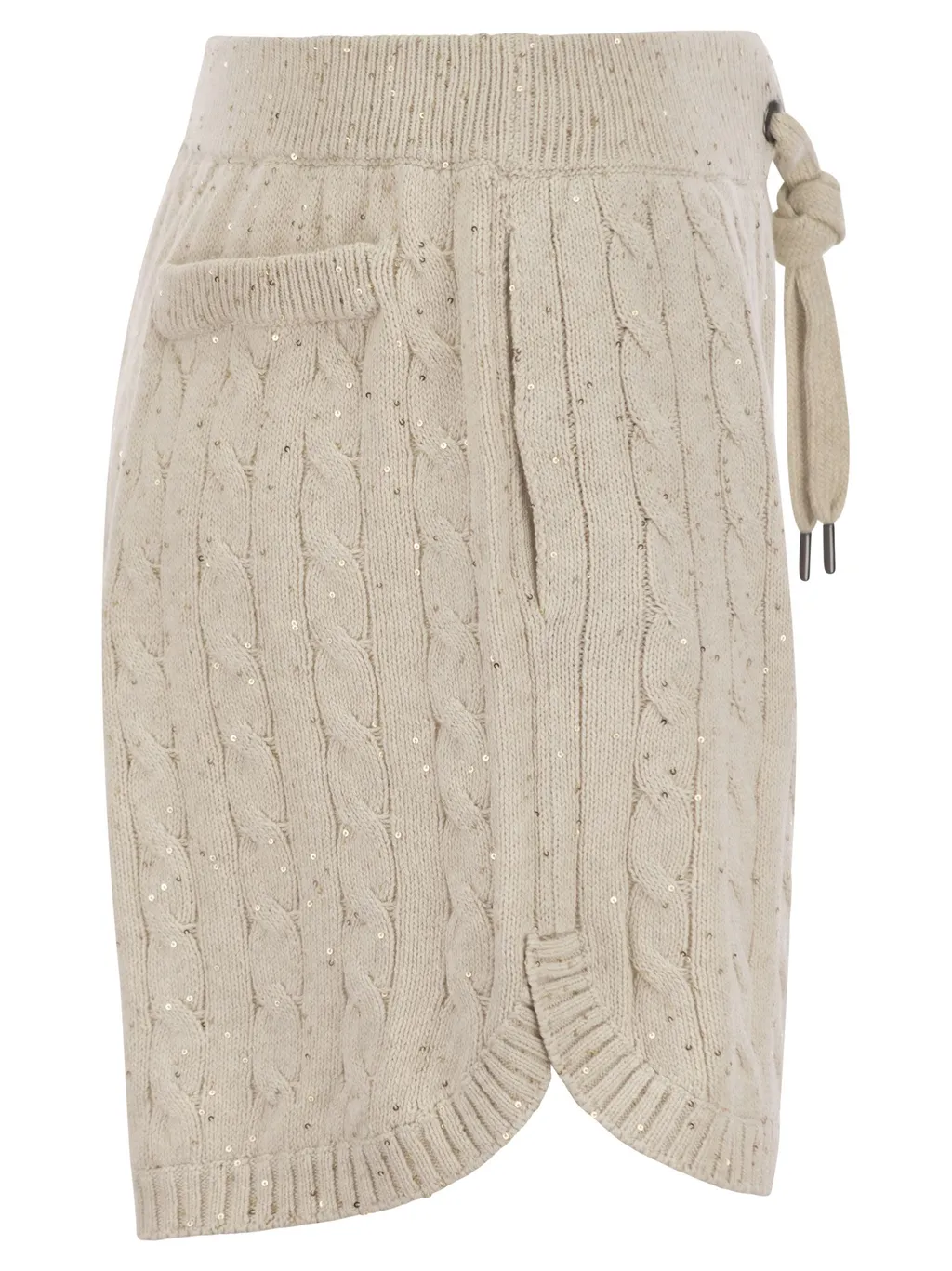 Sequin Embellished Knit Shorts