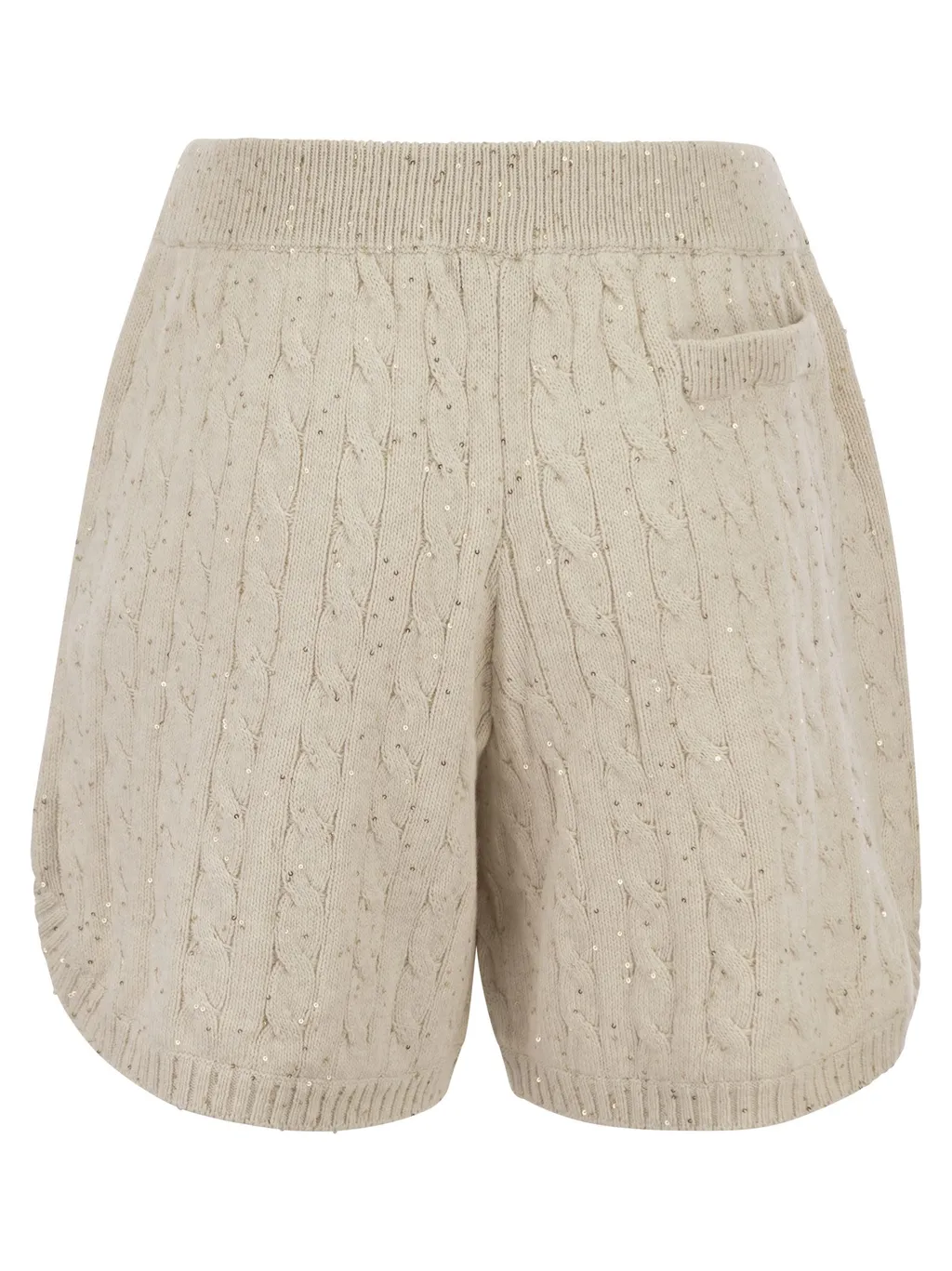 Sequin Embellished Knit Shorts