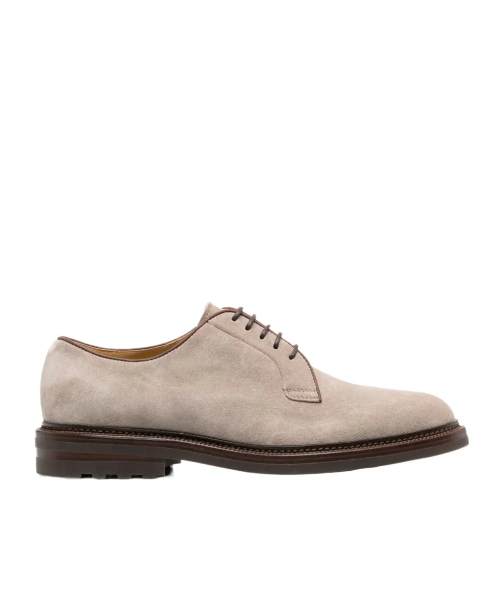 Round-Toe Lace-Up Derby Shoes