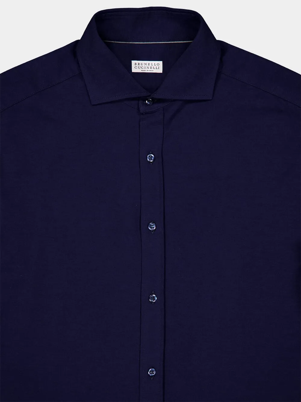 Spread-Collar Cotton Shirt