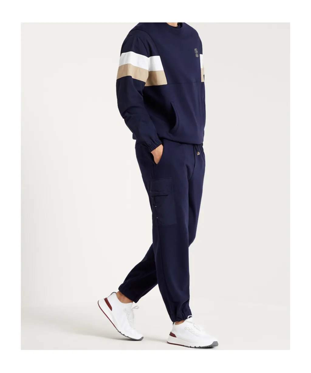 Straight-Leg Cotton-Blend Track Pants