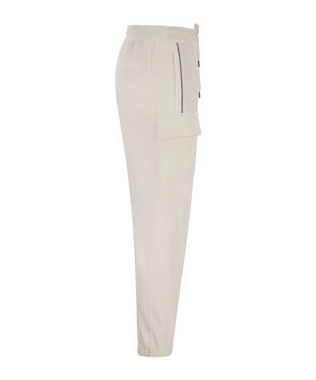 Side Stripe Drawstring Cargo Pants