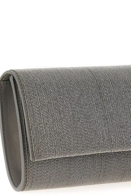 Precious Monili Chain Foldover Top Clutch Bag