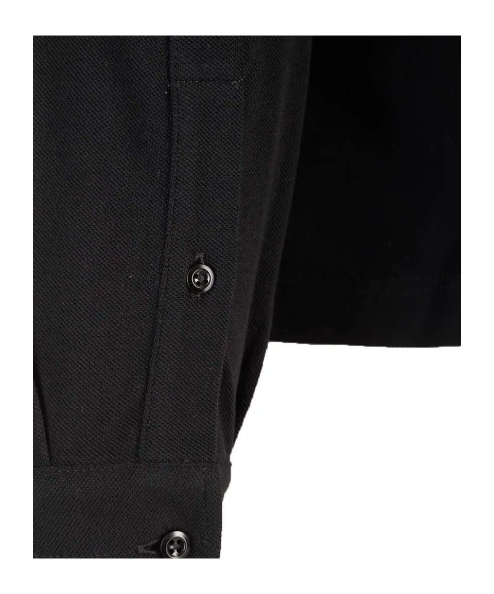 Long Sleeved Buttoned Polo Shirt