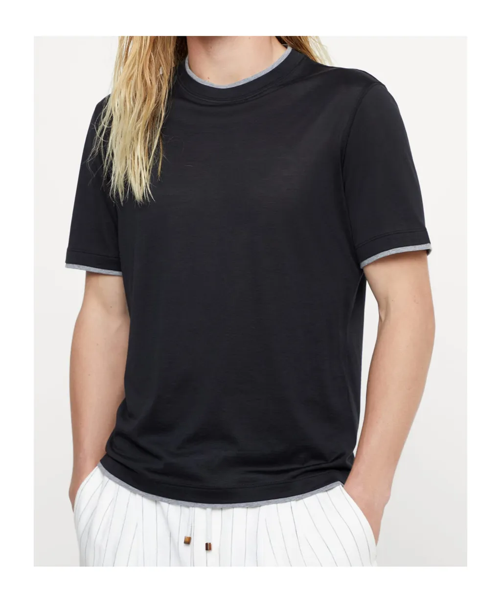 Double Layer Crewneck T-Shirt