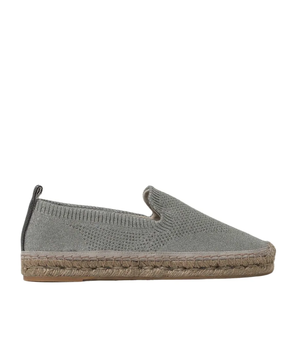 Lamé Knitted Espadrilles