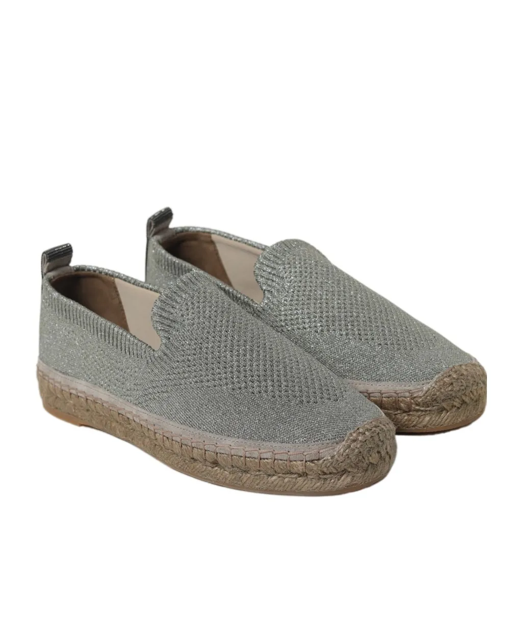 Lamé Knitted Espadrilles