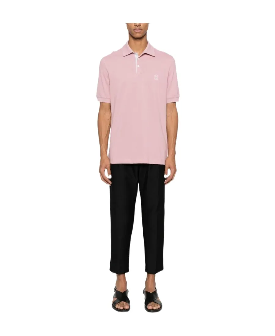 Logo Printed Short-Sleeved Polo Shirt