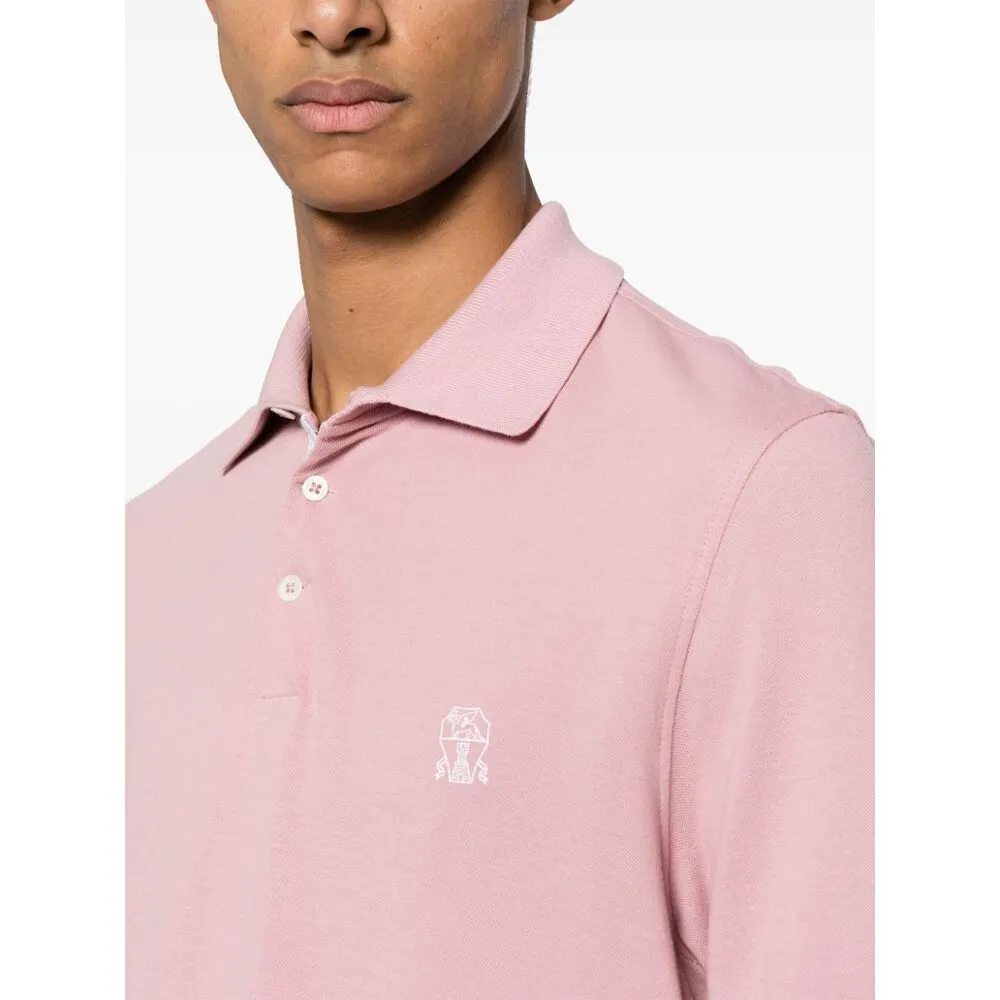 Logo Printed Short-Sleeved Polo Shirt