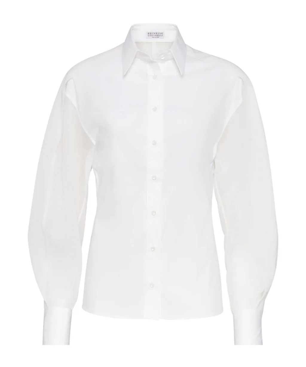 Semi-Sheer Long-Sleeved Shirt
