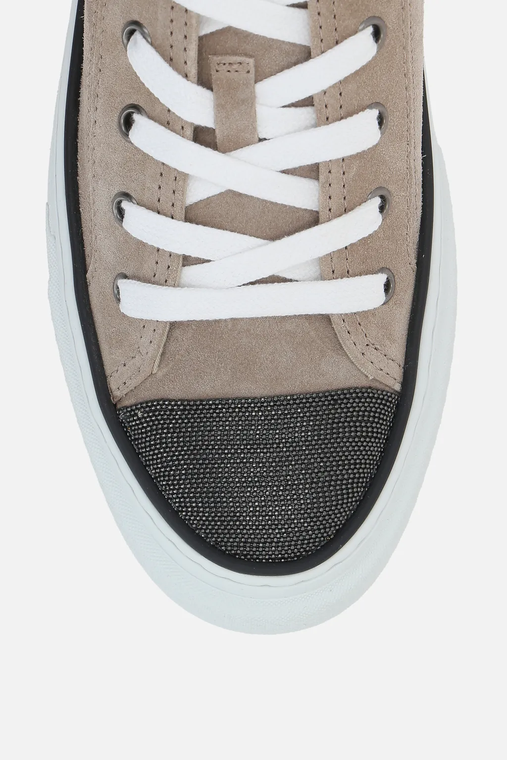 Round-Toe Lace-Up Sneakers