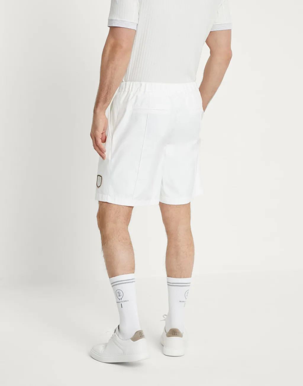 Logo-Appliqué Knee-Length Tailored Shorts