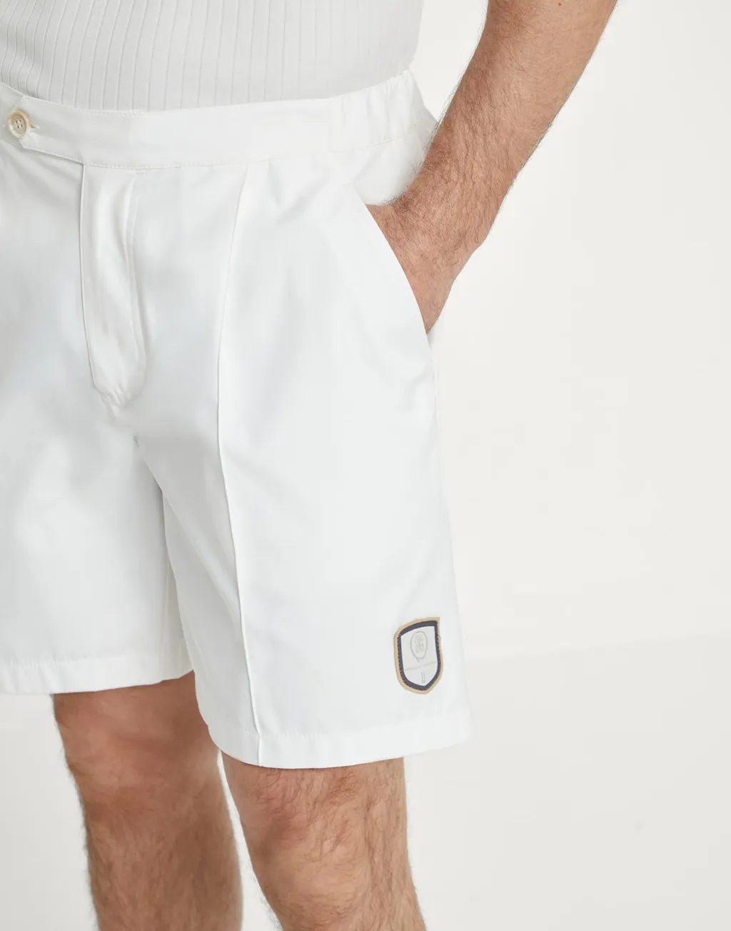Logo-Appliqué Knee-Length Tailored Shorts